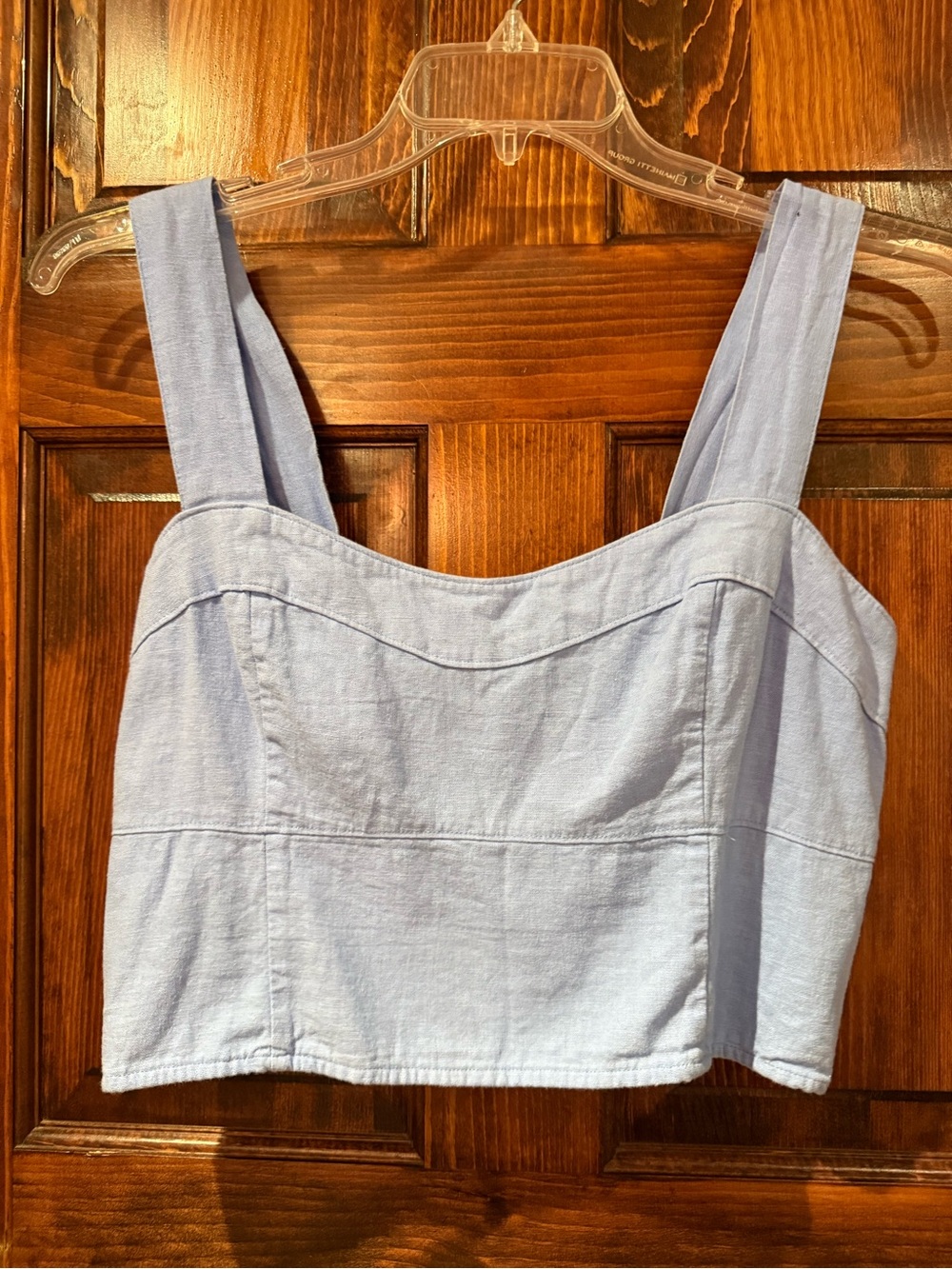 Vintage 
Abercrombie & Fitch Light Blue denim Cropped Tank